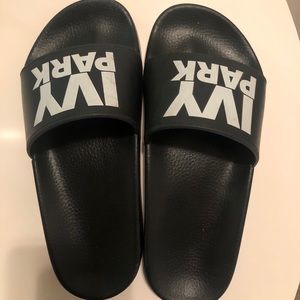 Ivy Park Black Slide Sandals